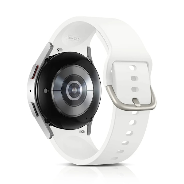 Silikonarmband för Samsung Galaxy Watch 7 6 5 4 44mm 40mm pro 45mm Sport 20mm Klockarmband Armband Galaxy Watch6 Classic 43mm 47mm white 6 classic 43mm 47mm