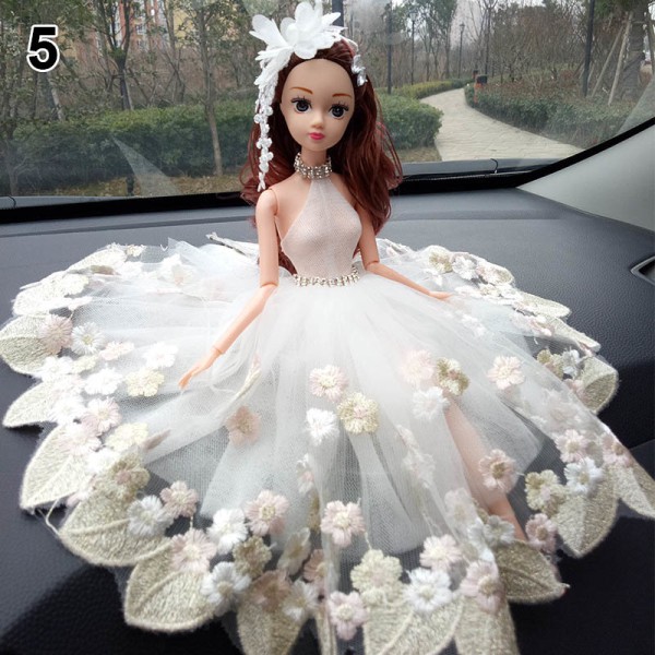 Rörlig led Princess Babe Doll 30 cm Spets Bröllopsklänning Svit Barn Leksak Flickor Present 5
