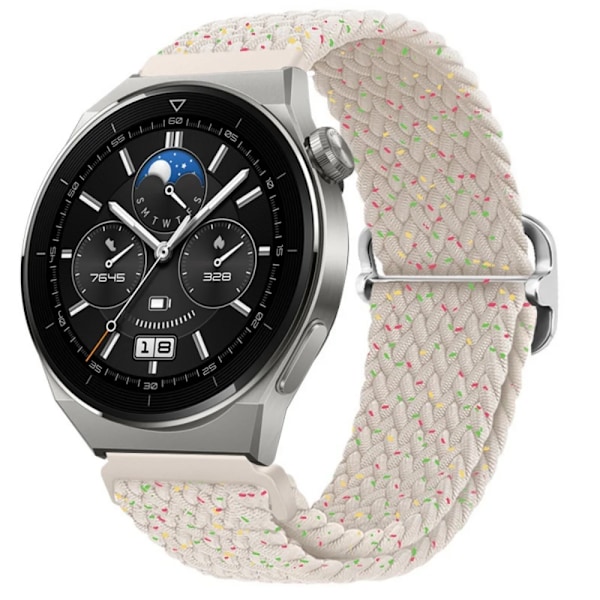 22mm 20mm Nylon Loop Armband för Huawei Watch 3/4/GT GT2 GT3 Pro 46mm 42mm Elastiskt Flätat Armband för Samsung Galaxy Watch Armband Orange Strap width 22mm