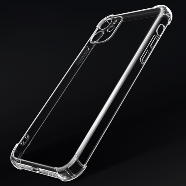 Phone case med fyrhörnig krockkudde Transparent case för Iphone phone 11pro