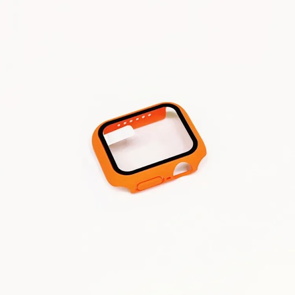 Starlight Skärmskydd för Apple Watch Fodral 44mm 45mm 41 40mm iWatch 6 SE 5 3 42mm 38mm Härdat Glas+Skydd 7 8 Ultra 49MM Orange 44mm Series 456 SE