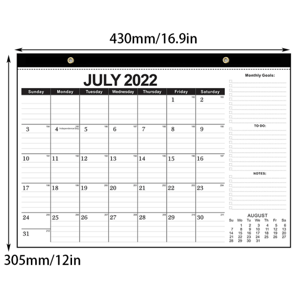 Väggkalender Hängande månadskalenderplanerare Månadskalender för kontor för hemmakontor Ny 4