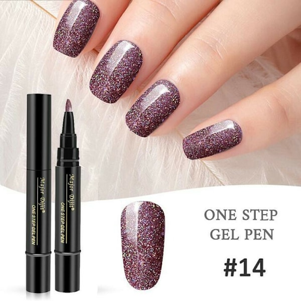 En Stegs Nagellack Penna Nagellack Penna 5ML Soak Off LED Nagellack Nagelkonst Verktyg för Kvinnor 14