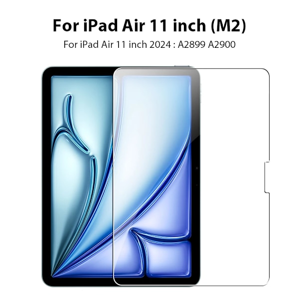 Skärmskydd i härdat glas för iPad 10:e 10.9 9:e generationen Pro 11 12.9 13 2024 M2 M4 Mini 6 Air 5 4 7:e 8:e Gen 9.7 Film Air 11 2024