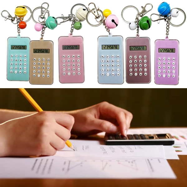 Skrivbordskalkylator för studenter Färgglad bärbar elektronisk kalkylator för skolstudenter Affärsmaterial pink