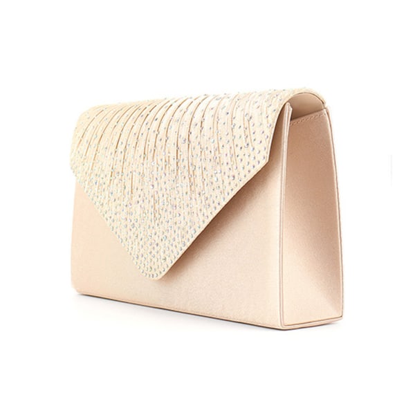 Kvinnors kvällsväskor Bröllopsväska med Diamond Evening Clutch-väska för Women Evening Bag-väskor champagne