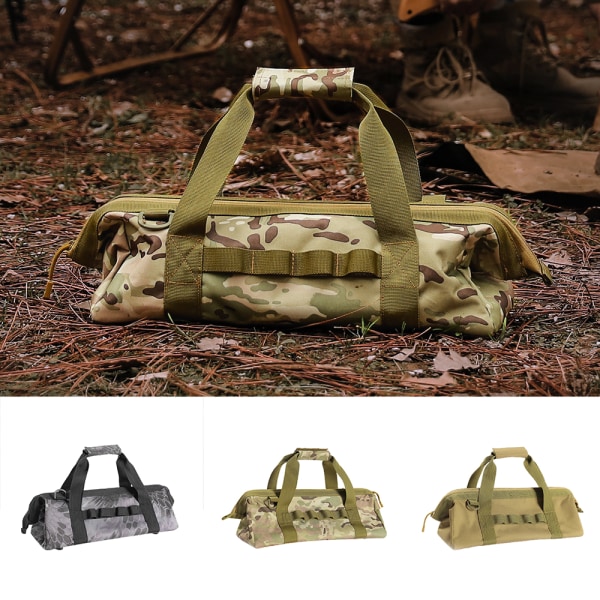 Förvaringsväska Hammer Camping Tält Separerad Case Outdoor Tote Organizer Pouch khaki