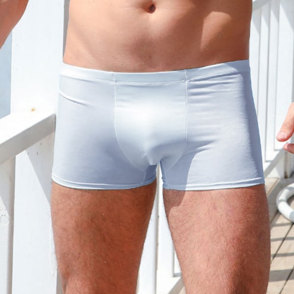 Men Ice Silks Andas Underkläder Seamless Quick Dry Shorts Shorts Trunks Kalsonger royal blue 3xl