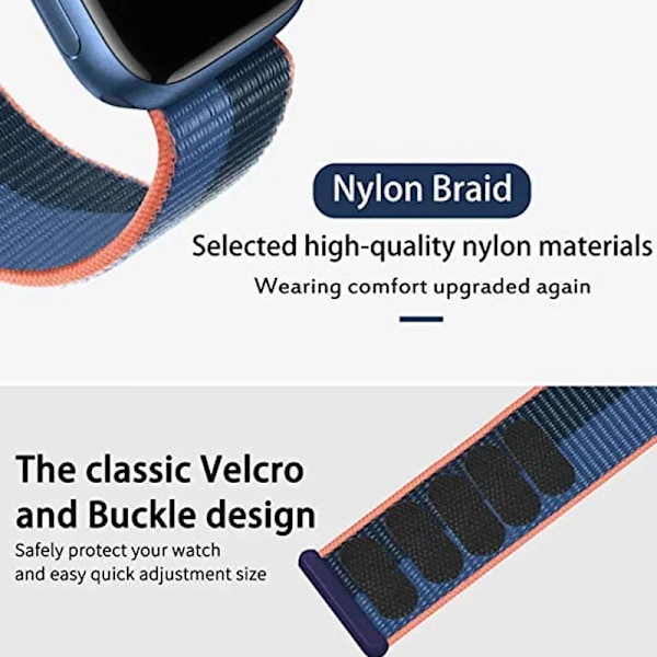 Nylon Loop för Apple Watch Armband Ultra2 49mm 44mm 40mm 45mm 41mm 42mm Armband iwatch Serie apple watch band 9 8 se 7 6 5 3 3C Sunflower 73 41mm-40mm-38MM