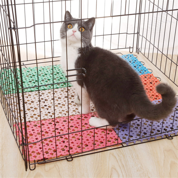 6 färger Husdjur Fotmatta för hund Katt Skarvning PVC mesh Badrum Anti-halk pad purple