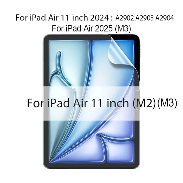 Skärmskydd som papper för iPad Pro 13 12.9 11 2025 M4 Air 4 5 3 10:e 9:e 8:e 7:e Generationen Mini 6 7 Matt Film Writer Air-11 2024 2025