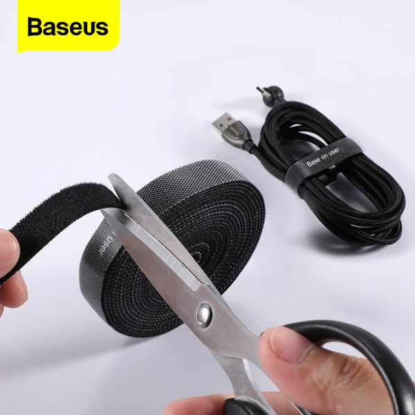 Baseus Cable Organizer Wire Winder USB Cable Management Laddarskydd för iPhone 3m black