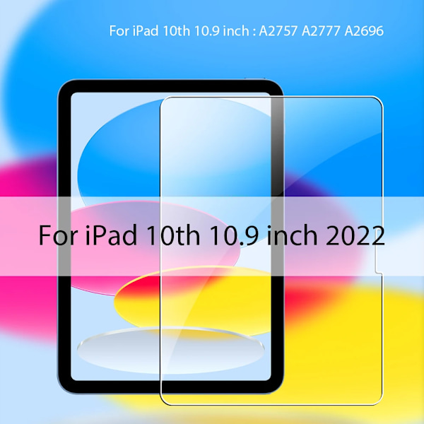 Härdat Glas För Ipad Pro 12.9 11 4:e 6:e 2022 Air 5 4 3 Skärmskydd För Ipad 9 9:e 10:e Generationen Mini 6 2021 10.2 9.7 iPad 10th 10.9inch