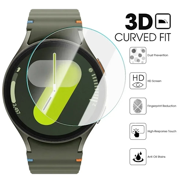 1-5 st Lättinstallerat Skärmskydd i Härdat Glas för Samsung Galaxy Watch 7 40mm 44mm Skyddsfilm för Watch7Ultra 47mm 5 Pcs Galaxy Watch Ultra
