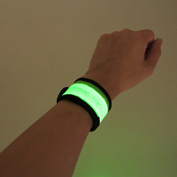 LED Light Strap Armband Armband för Nattsport Löpning Ridning Glow Safety Lamp green