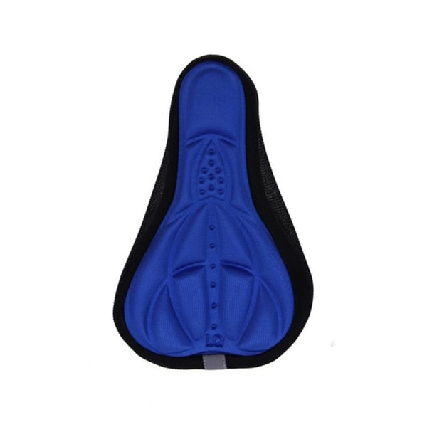 Thickened Extra Comfort Ultra Soft 3D Pad Breathable Abrasion Bike Seat Mat Bicycle blue