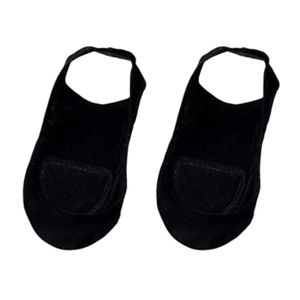 Fotkuddar i sockstil för kvinnor Lätt tunna ventilerande båtstrumpa Mjuka mellanfotsdynor black