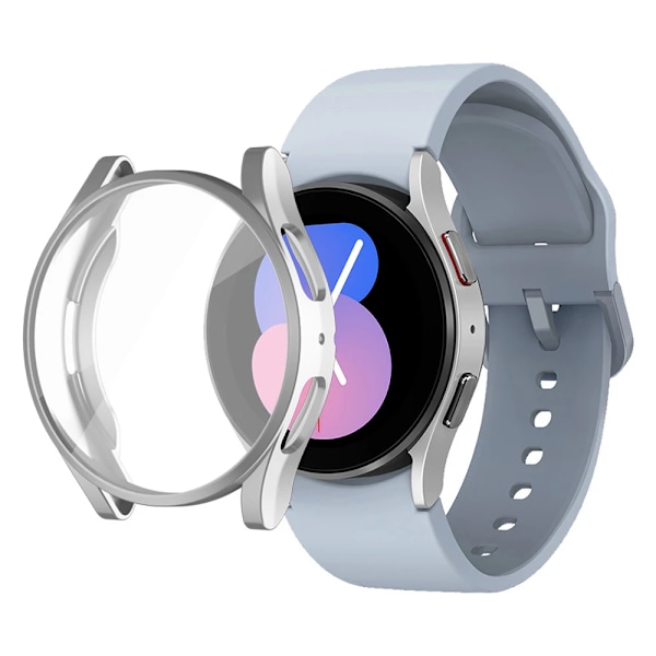 Mjukt TPU-skal för Samsung Galaxy Watch 4/5/6/7 40mm 44mm Skärmskydd Allround Skyddsfodral för Watch 6 47mm 43mm Red for Watch 4 5 40mm