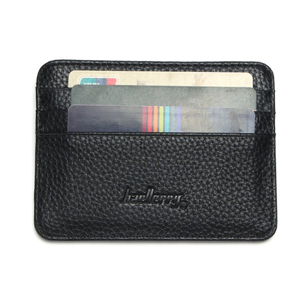 Damer Slim Minimalist Wallet PU Läder Kreditkortshållare Kort plånbok light coffee