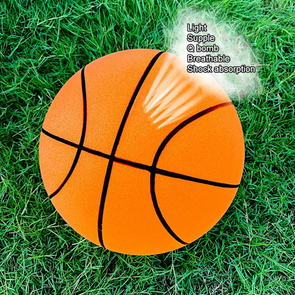 Tyst Basketboll Inomhus Tyst Skum Fotboll 18/21/24cm Ljudlös Studsboll Tyst Basketboll Tyst Boll Present till Pojkar VIOLET/紫罗兰