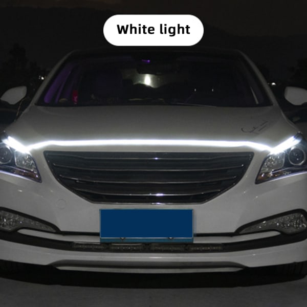 Scan Start LED Bil Motorhuv Ljusremsa Auto Motorhuv Guide Dekorativ Ambient Lampa Bil Körljus 1.8m red