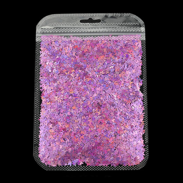 10g Nail Art Fjärilar Paljetter Kreativ Design Nail Art Glitter Paljetter för Handdekoration Nagel deep purple