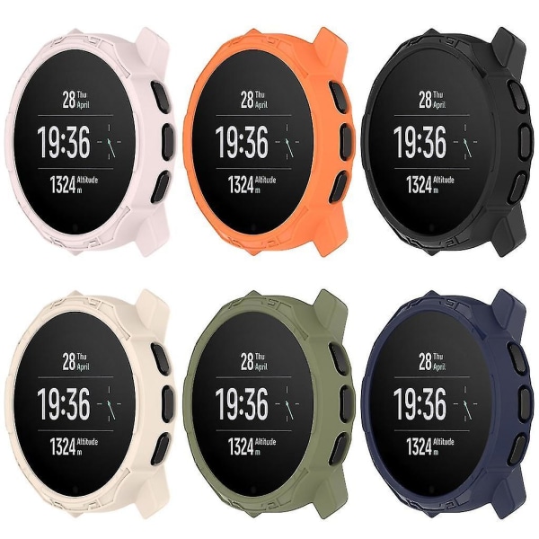 För Suunto 9 Peak-pro Bumper-anti-rephus Vattentätt tvättbart mjukt cover orange 20PCS