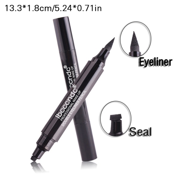 Dubbelhövdad flytande Eyeliner Stamp Pen Långvarig Eyeliner Professionell DIY ögonmakeup 1