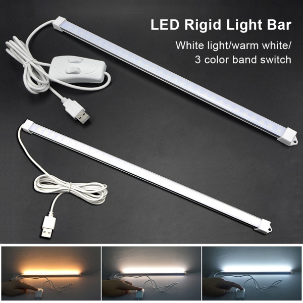 USB styv LED Bar Strip-lampa Utbytbar skrivbordsboklampa för läsning Ögonskydd colorful ligth