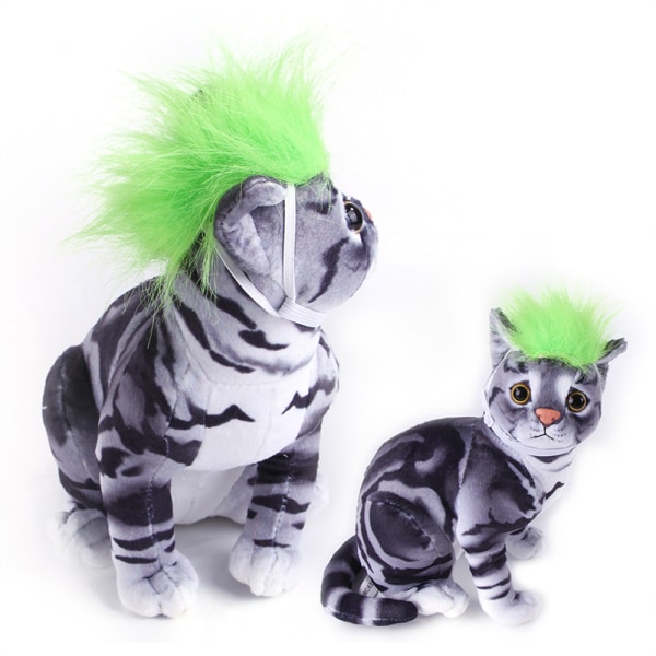 Halloween Pet Peruk Hatt Söt Dress Up Cap Pet Fun Huvudbonad Cosplay Tillbehör för katthund black