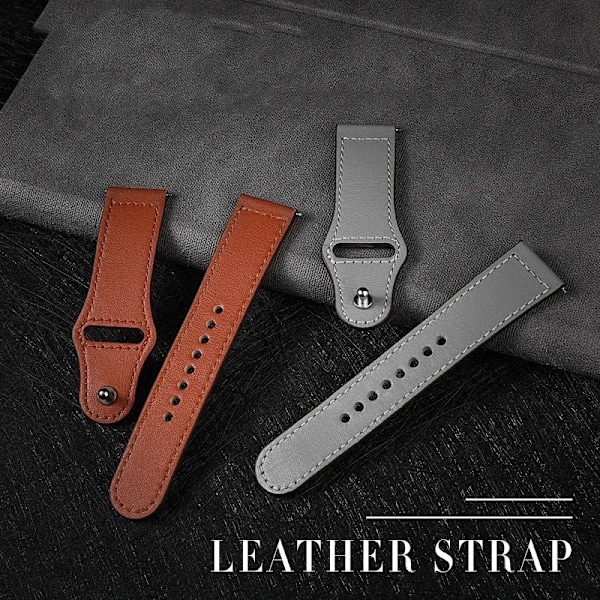 20/22mm Läderarmband för Samsung Watch 7/6/4/5 40 44mm 43mm Pro 45mm armband för Galaxy Watch 4 Classic/Active 3 42 46mm Apricot 3 20mm watch band