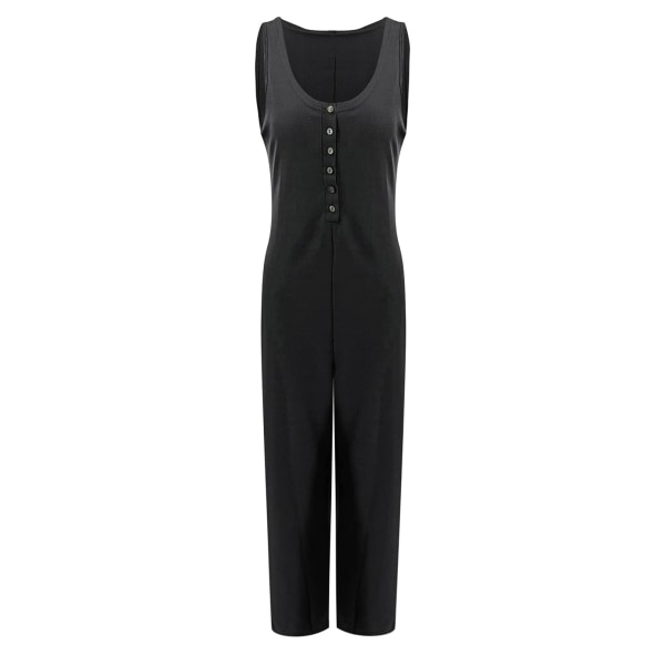 Sommar Casual Jumpsuits för Kvinnor Lösa Jumpsuits Långa Byxor för Jubileumsgåva Formell Födelsedagspresent 2xl black