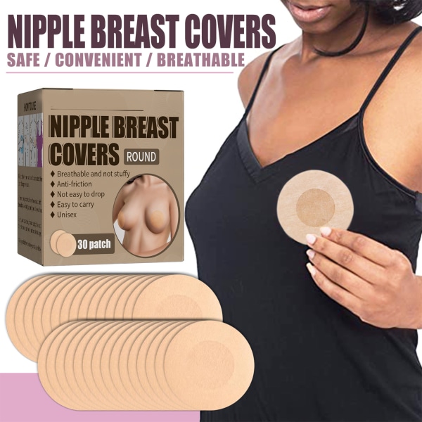 Engångs osynliga bröstvårtor täcker bröstkoncealerkuddar default