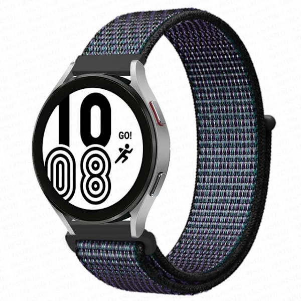 Nylon Loop Band för Samsung Galaxy Watch 6 4 7 classic/5 Pro/active 2/Gear S3 20mm/22mm Armband Huawei watch GT 2e 3 pro rem hyper grape 33 20mm