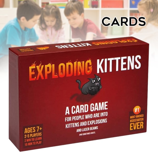 Exploding Kittens Card Game Om Kattungar & Exploding Fun Entertainment Game Lämpligt för 2-5 spelare Nyhet d