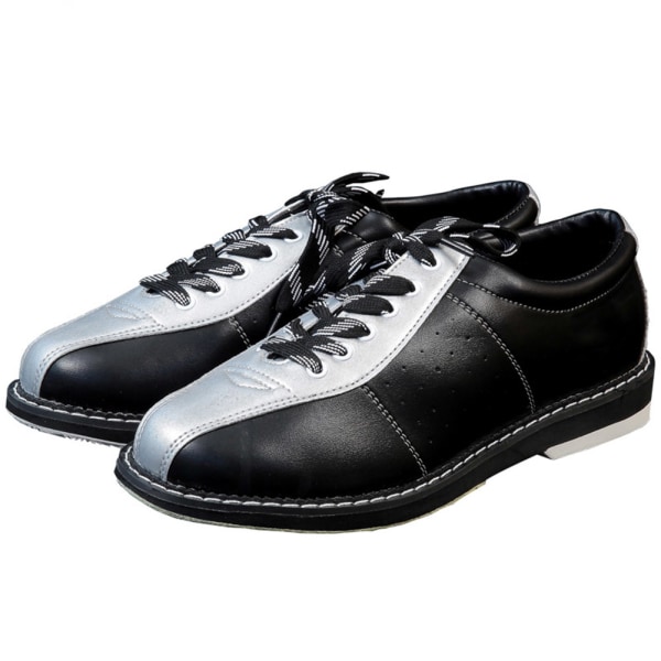 Bowlingtillbehör Herr Dam Bowlingskor Halkfri sula Sportskor Andas black gray and silver 42