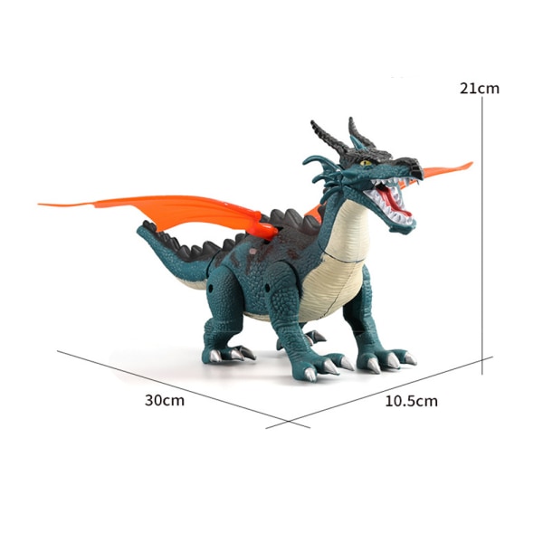 Elektrisk leksak mekaniska dinosaurier samling modell leksak med lätt musik gåva purple the spray flying dragon