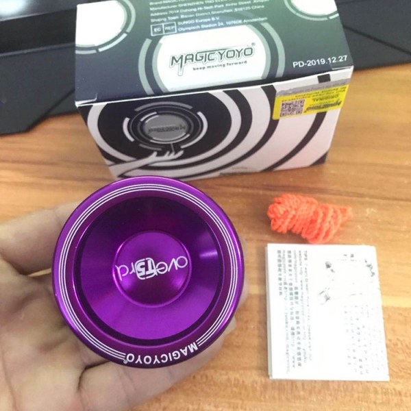 High Speed ​​Metal Yoyo Ball Leksaker Multifunktionell String Trick Yo-Yo Ball för barns leksak Presenter Lek Set purple