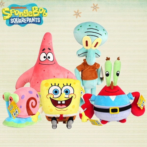 Svampbob docka Fylld leksak tecknad Patrick crabber docka hängsmycke 14cm Eugene H. Krabs pendant authentic authorization