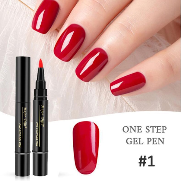 En Stegs Nagellack Penna Nagellack Penna 5ML Soak Off LED Nagellack Nagelkonst Verktyg för Kvinnor 16