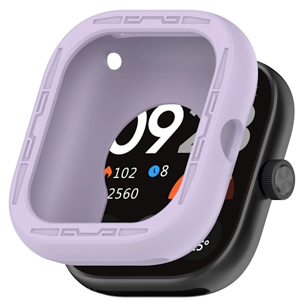 För Redmi watch 4 Silikonfodral Stötfångare Smartwatch Tillbehör Skyddande Skal för Xiaomi Redmi Watch 4 Skyddsram Purple for Redmi watch 4
