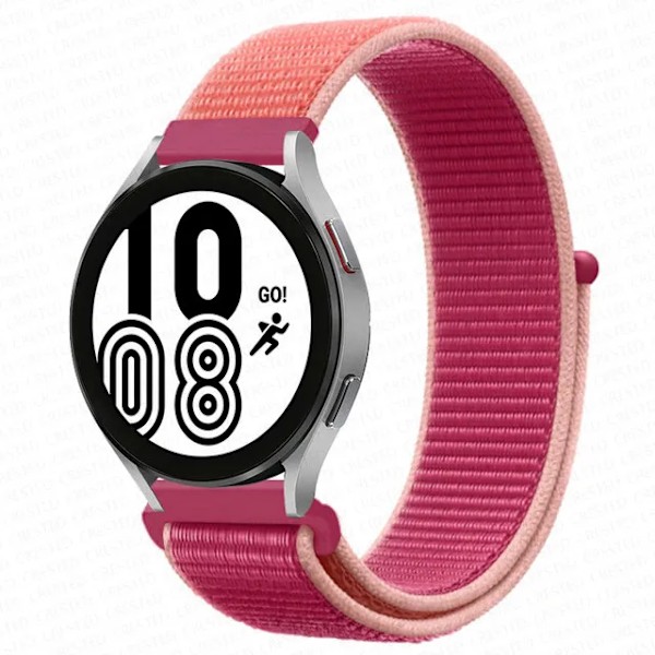 Nylon Loop Band för Samsung Galaxy Watch 6 4 7 classic/5 Pro/active 2/Gear S3 20mm/22mm Armband Huawei watch GT 2e 3 pro rem Pomegranate 47 20mm
