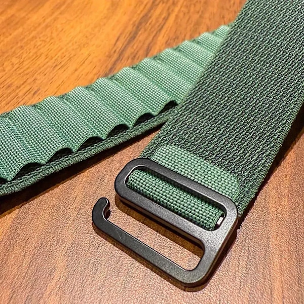 Alpine för Apple Watch 10 42/46mm Armband 44mm 40mm 45mm 41mm 38mm Correa Nylonarmband iWatch Series 7 6 3 5 Se 8 9 Ultra2 49mm Dark Green 38mm 40mm 41mm