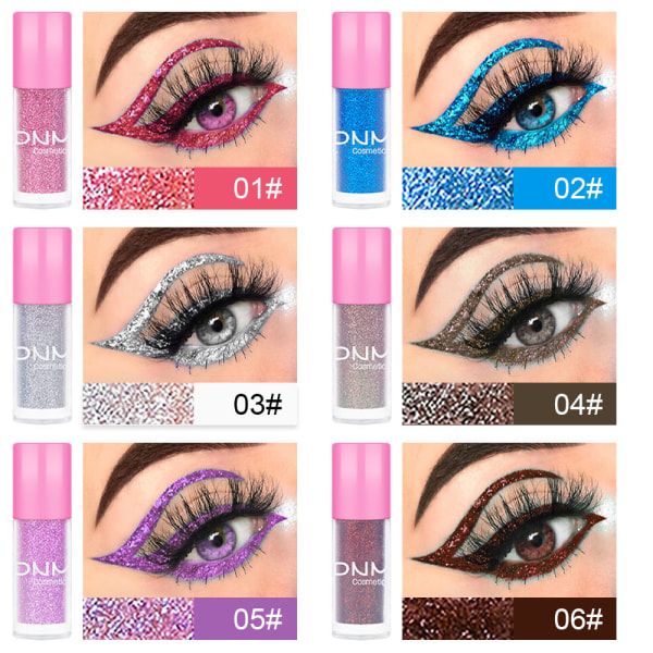 Super Glitter Liquid Eyeliner Hållbar Vattentät Shining Shimmers Liquid Eyeliner Makeup 1 b