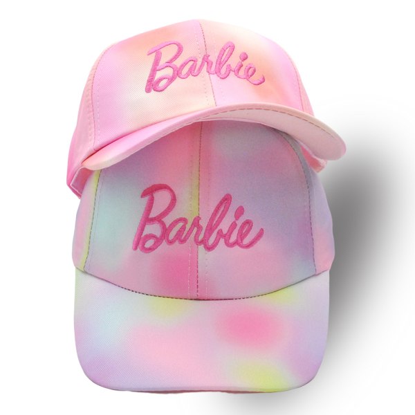 Ny regnbåge för barn Barbie Girl Cap Rosa färgglad broderi Brevhatt Casual Fashion Cap rainbow blue s (54-56cm) middle school children