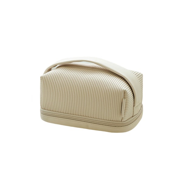 Kosmetikväska Resa Multifunktionell Toalettväska PU Organizer Enkel Design Gåva för Flickor Damer london blue double layer