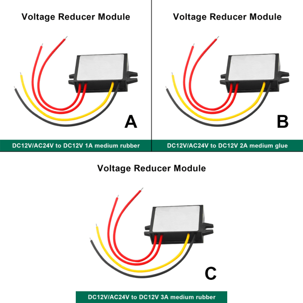 AC24V36V48V till DC12V Step-Down Converter USB Output Power Supply Laddare för skotrar och cyklar Golfvagn ac24v-dc12v 2a