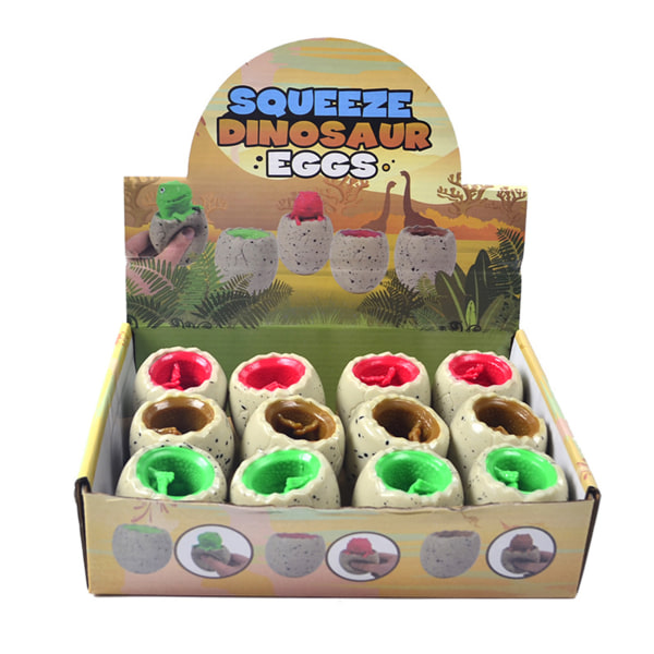 Roliga dinosaurieägg Anti-stress-klämleksaker Intressanta nya antistress- fidget toys för barn Födelsedagspresenter för barn random color