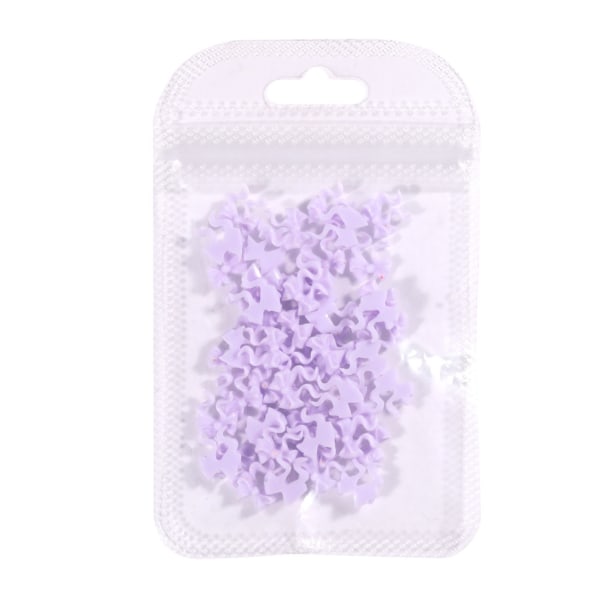 Bow Nail Art Dekorationer 3D Bowknot Nail Crystals Strass för Nail Art Salon light purple