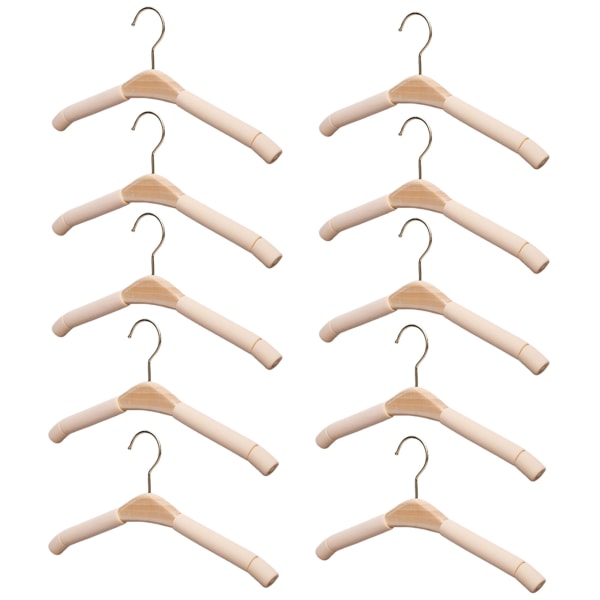 Massivt trä, halkfritt, icke-märkande klädställ för vuxen hemmabruk av svamp. beige pants rack 10pcs